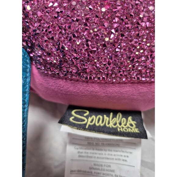 NWT - Sparkles Home Vampire Lips RhineStone Pillow - Picture 3 of 6